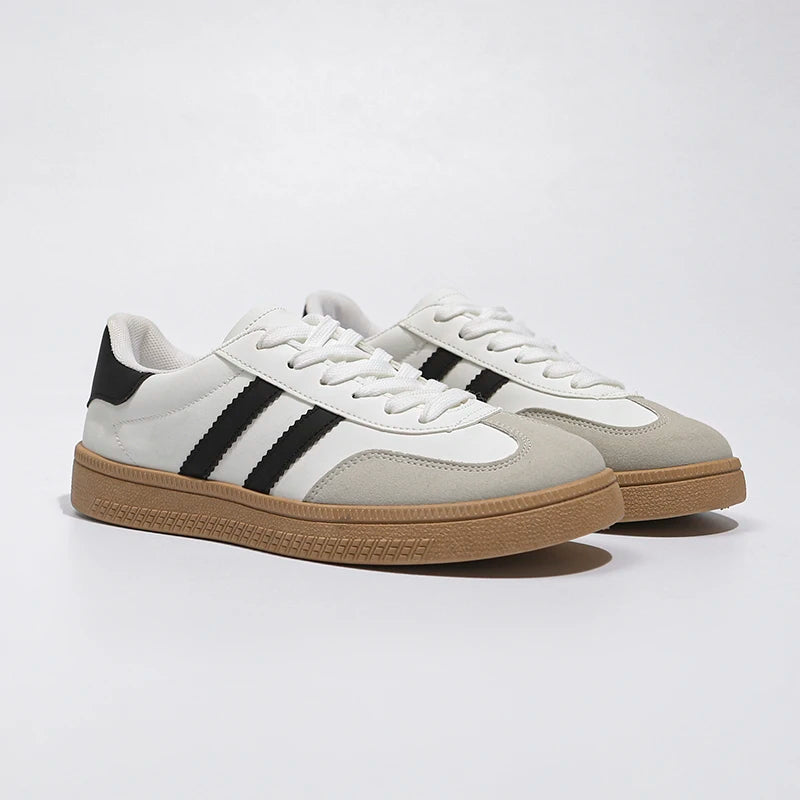 Casual Lace Up Flats Tennis  Walking Sneakers