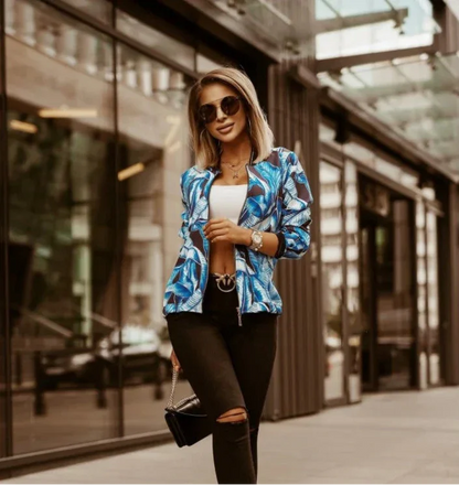 Casual Floral Slim Office Jackets