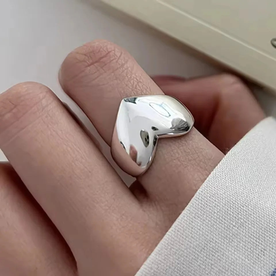 925 Sterling Silver Geometry Crystal Ring