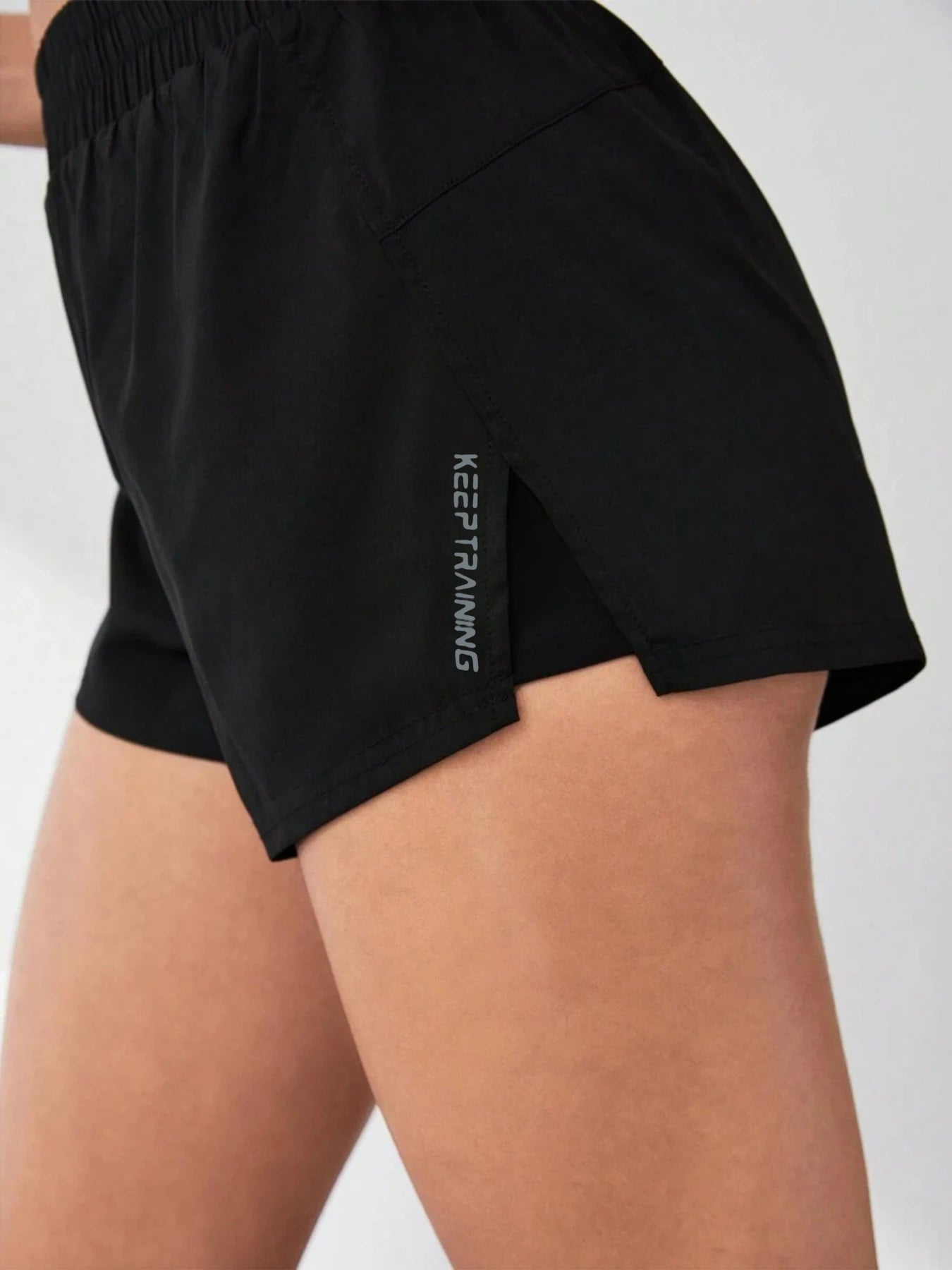 Faux Two-Piece Anti-Exposure Yoga Shorts