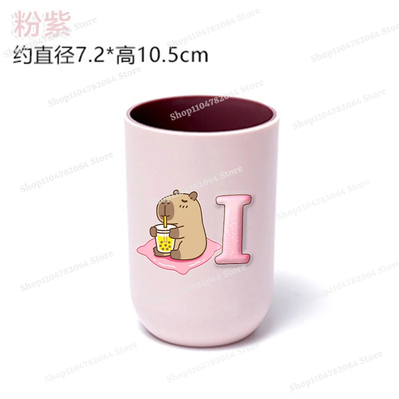 Kawaii Capybara Child Mouthwash Cups Creative Cartoon