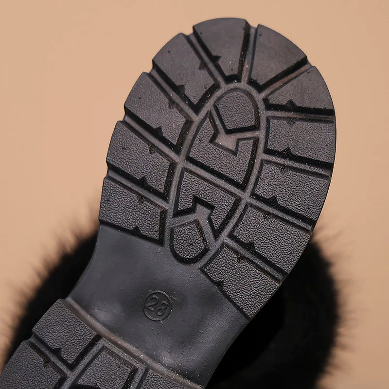 High Warm Princess Leather Soft Soled Anti-Slippery Boots