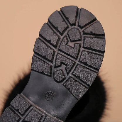 High Warm Princess Leather Soft Soled Anti-Slippery Boots