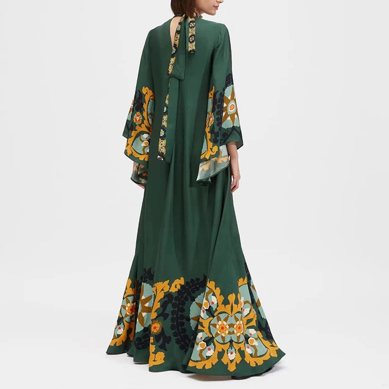 Ethnic Print Boho Long Dress