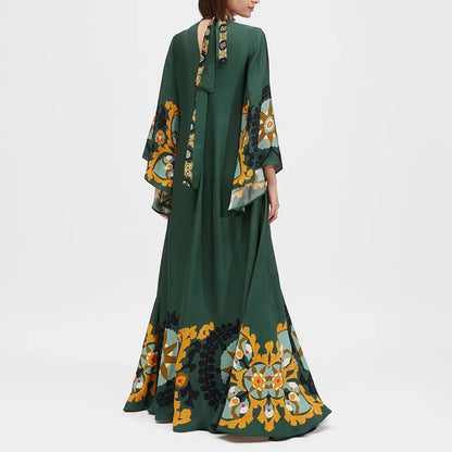 Ethnic Print Boho Long Dress
