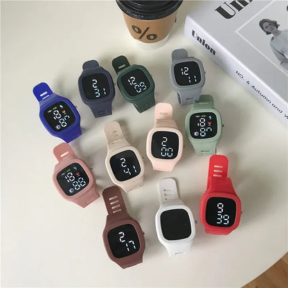 Electronic LED Digital Watch Casual Big Dial Silicone Watch Sports