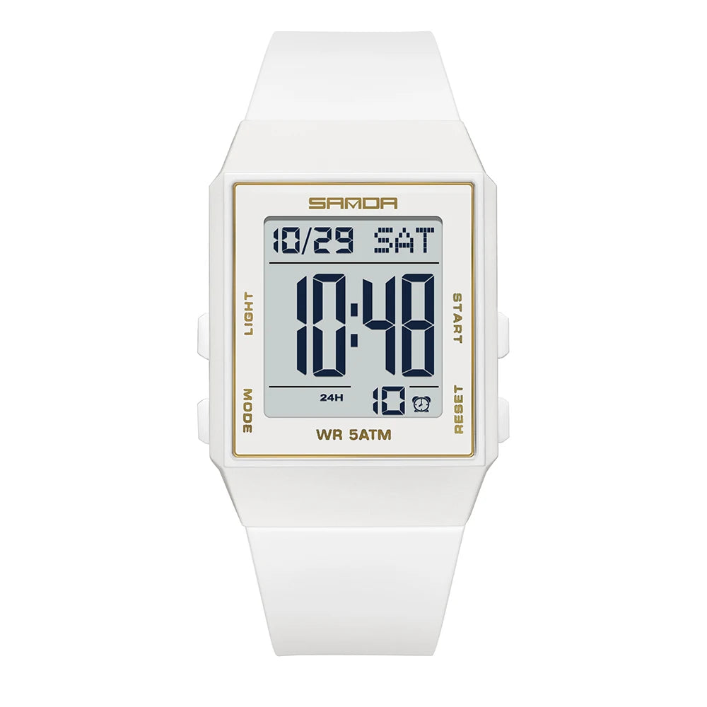 Sports Silicone Strap 3ATM Waterproof Time Display Digital Watch
