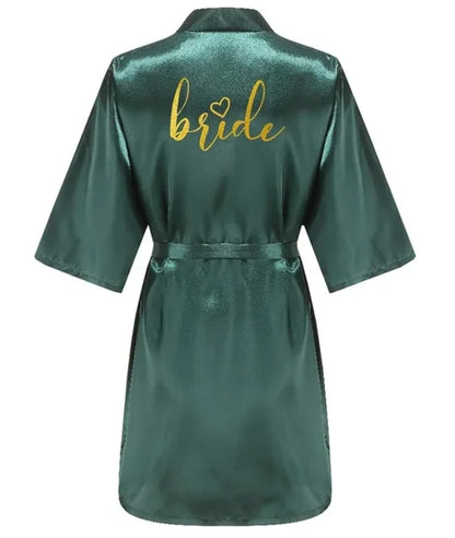 Bride Robe Kimono Satin Pajamas Bridesmaid Bathrobe