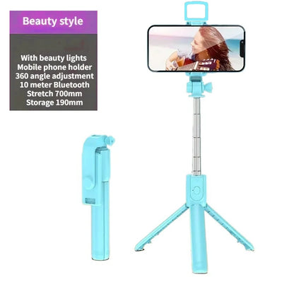 Expandable 3-in-1 Selfie Stick Tripod With Detachable BT Wireless Remote