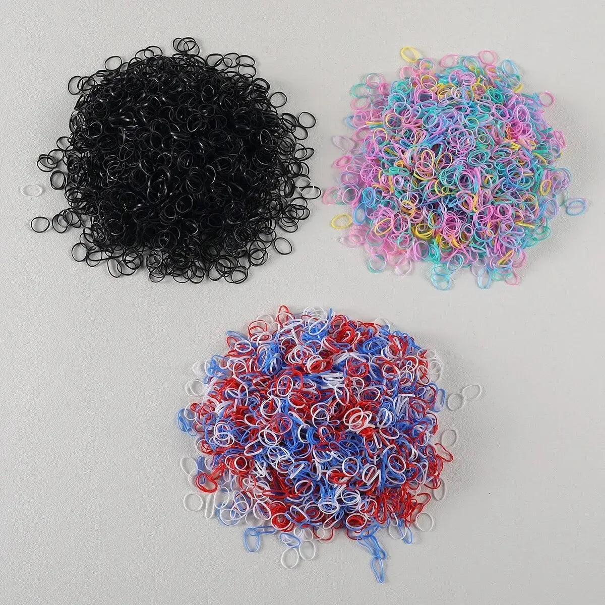 1500PCS Disposable Rubber Band Hair Ties Colorful Holder Hair Accessories