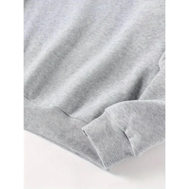 Casual Loose London England Print Hooded Long Sleeved Warm Pullover