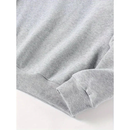 Casual Loose London England Print Hooded Long Sleeved Warm Pullover