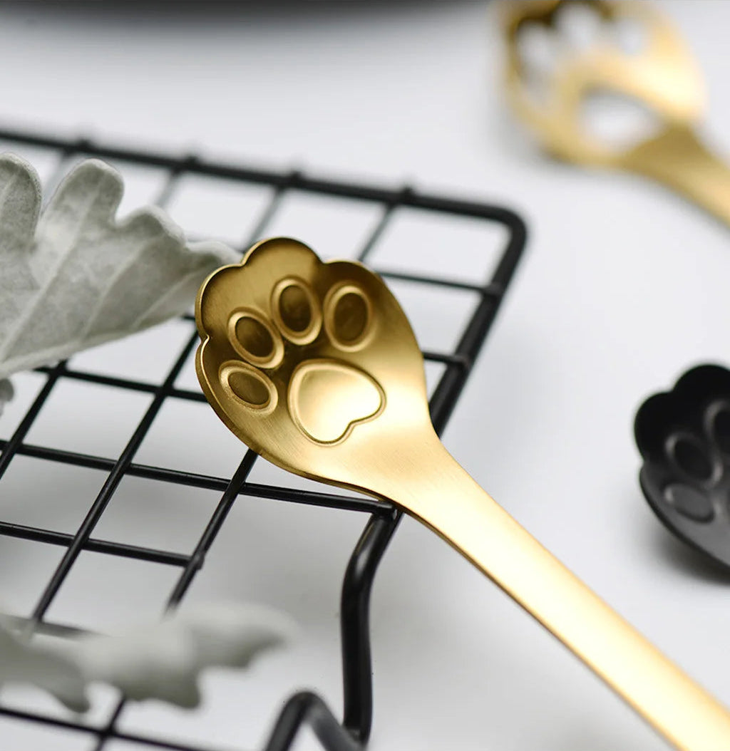 Creative Cute Cat Dog Claw 304 Stainless Steel Spoon