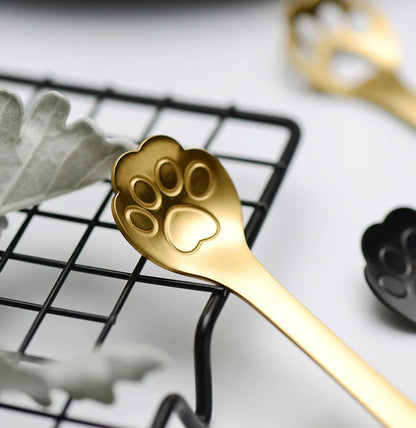 Creative Cute Cat Dog Claw 304 Stainless Steel Spoon
