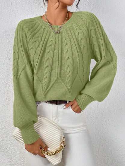 Elegant Casual Knitted Hoodie Thickened Warm Commuting Thread Sweater