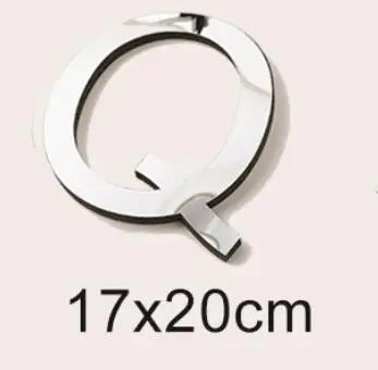 20cm Big Size 3D English Letters Acrylic Mirror