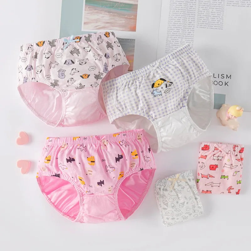 5/20 Pieces Girls Cotton Unicorn Cute Pets Cartoon Triangle Underwear