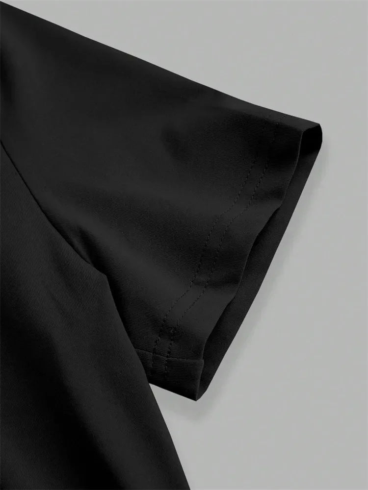 Solid Basic Short Sleeve Bodysuit Blouse