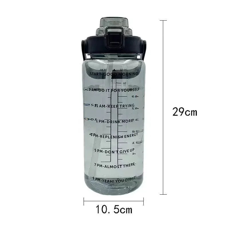 2L Sports Water Bottle Large Capacity Plastic Water Cup