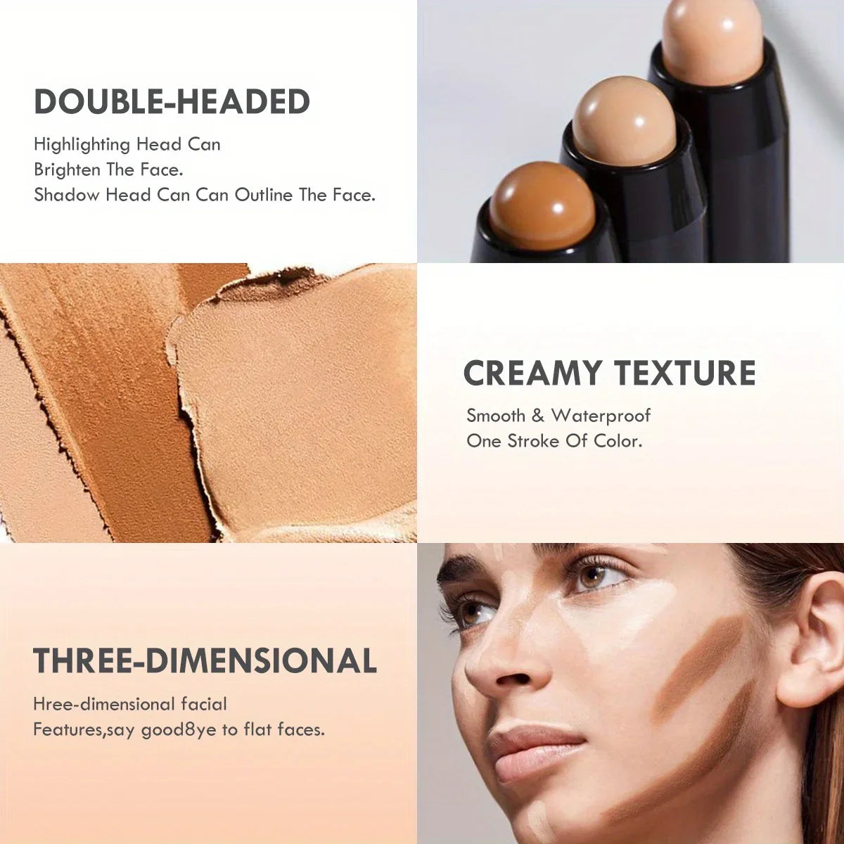 Double Head Highlight Waterproof Contouring Foundation