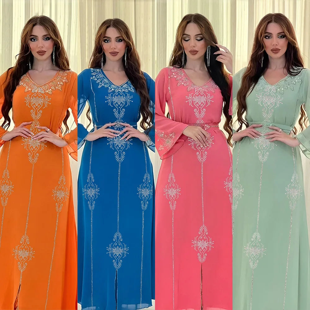 Polyester Muslim Long Sleeve Long Abaya