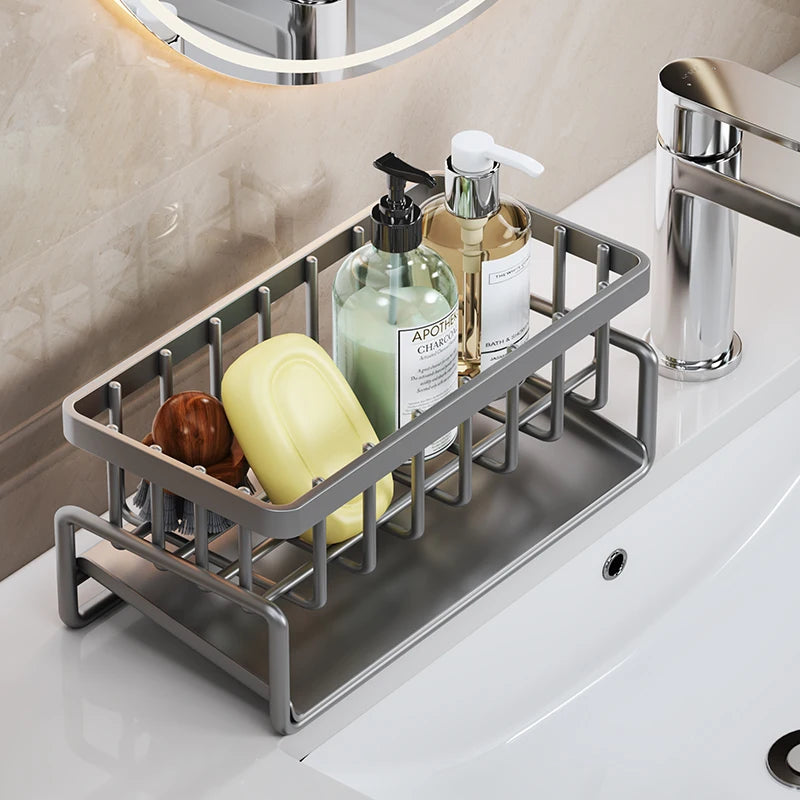 Stainless steel shelf sponge drain rack
