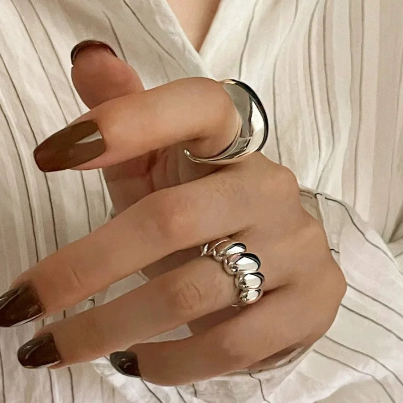 DANA 925 Sterling Silver Arched Wide Ring