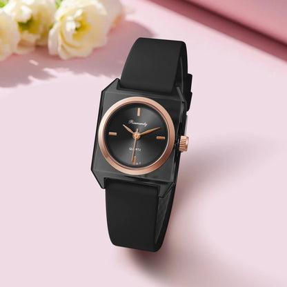 Silicone Strap Quartz Clock Wristwatch