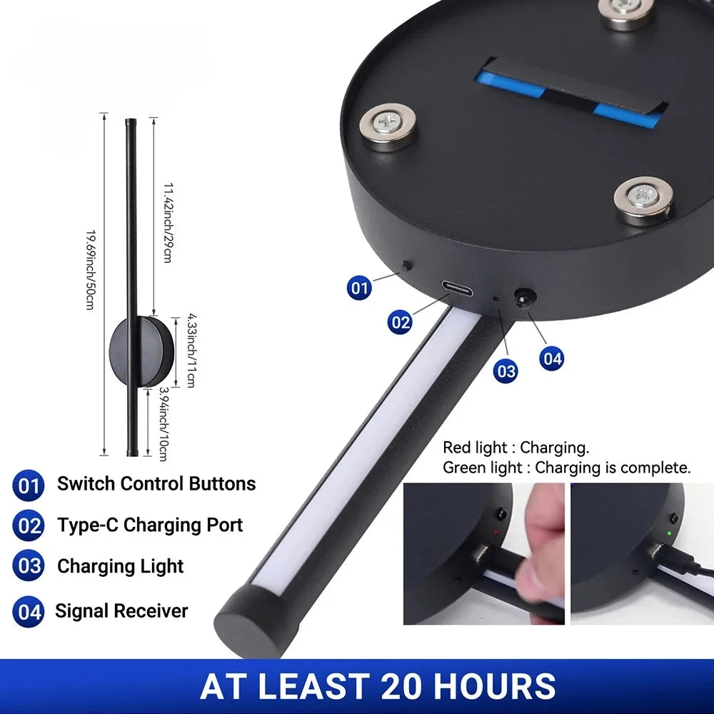 Magnetic Rechargeable 50 Wall LED Lighting Wiring Free