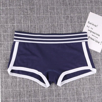 Low-Waist Boxer Boyshort Panties Single Piece Intimate Lingerie
