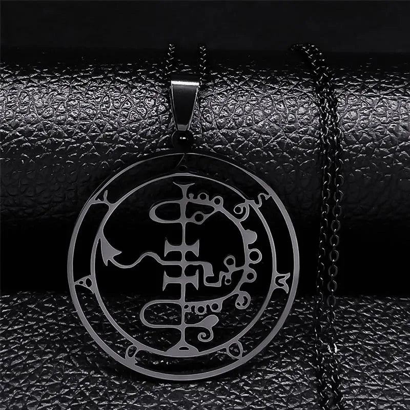 Sigeal Sigil De Lucifer Stainless Steel Satan Necklace