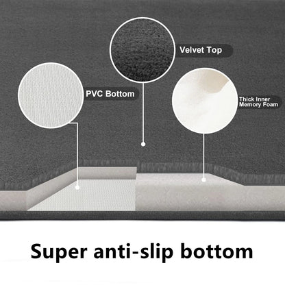 Super absorbent velvet bathroom floor mat