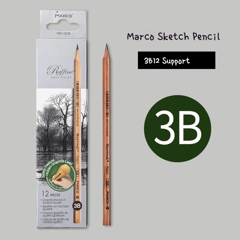 5/6/7/12 PCS Charcoal Graphite Sketch Pencils Set