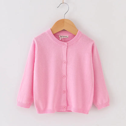 Autumn Baby Cardigan Solid Open Stitch Soft Coats Toddler Knit Jackets