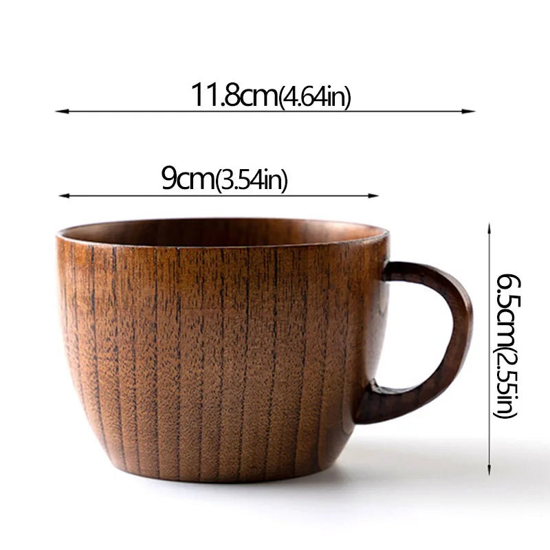 Wooden Handmade Jujube Wood Handle Beer Coffee Milk Tea Mug