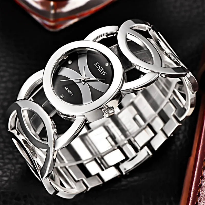 Lady Gold Full Stainless Steel Magic Watch