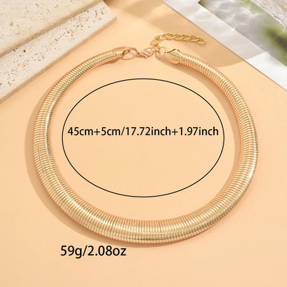 Exaggerated Heavy Metal Chunky Choker Necklace