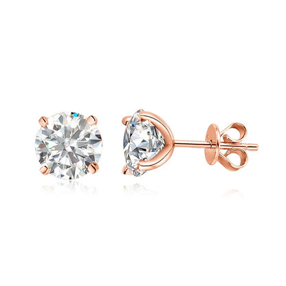 DANA Rose Gold Color Moissanite Stud Earrings