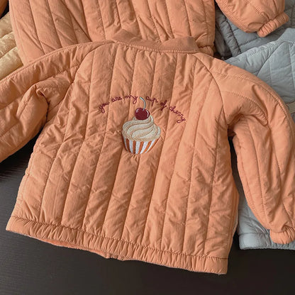 1-6Y Spring Thickened Cotton Baby Warm Coat Toddler Jacket