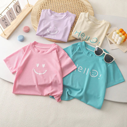 Summer Kids Cute Short Sleeve Casual Soft T-shirt