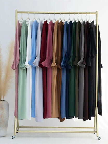 Jersey Solid Modest Under Abaya Islamic Robe