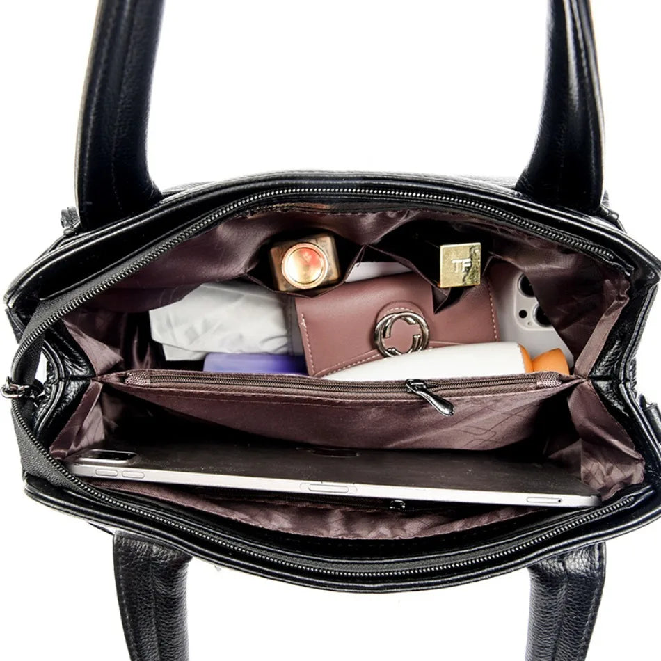 Luxury Soft Leather Crossbody Shoulder Tote Handbags