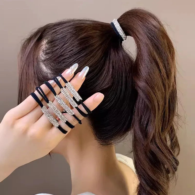 Rhinestone Hair Tie High Elasticity Hair Rope