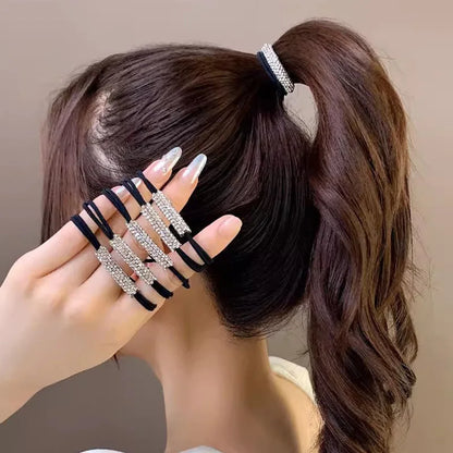 Rhinestone Hair Tie High Elasticity Hair Rope