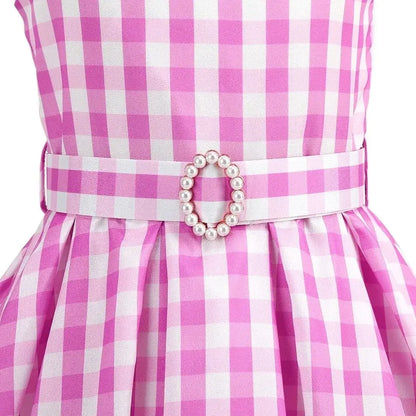 Halloween Hot Movie Barbei Baby Girl Pink Cowboy Dress