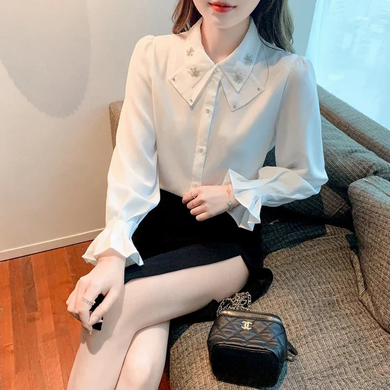 Chiffon Long Sleeve Blouses