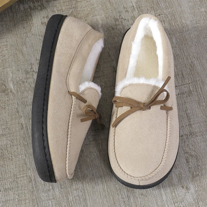 Anti-slip and Wear-resistant Closed-toe Cotton Casual Slippers