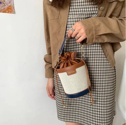 Cylinder PU Leather Crossbody Bag