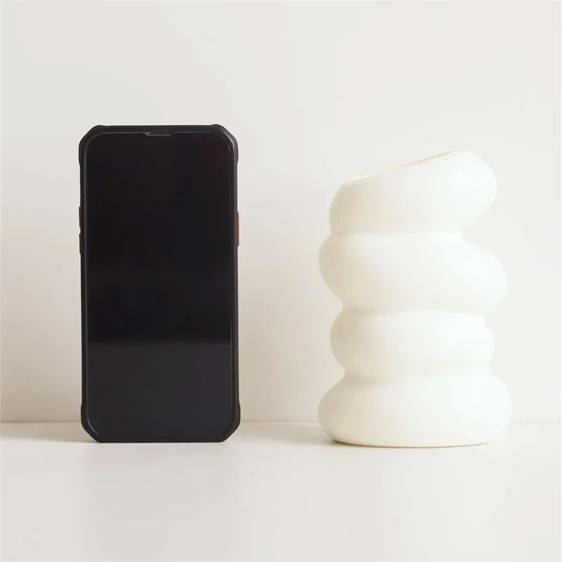 1PC Plastic Spiral White Vase Nordic Creative Flower