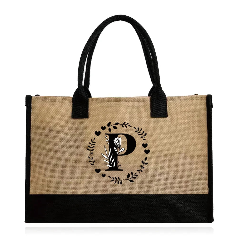Large Capacity Grocery Letter Pattern Bags